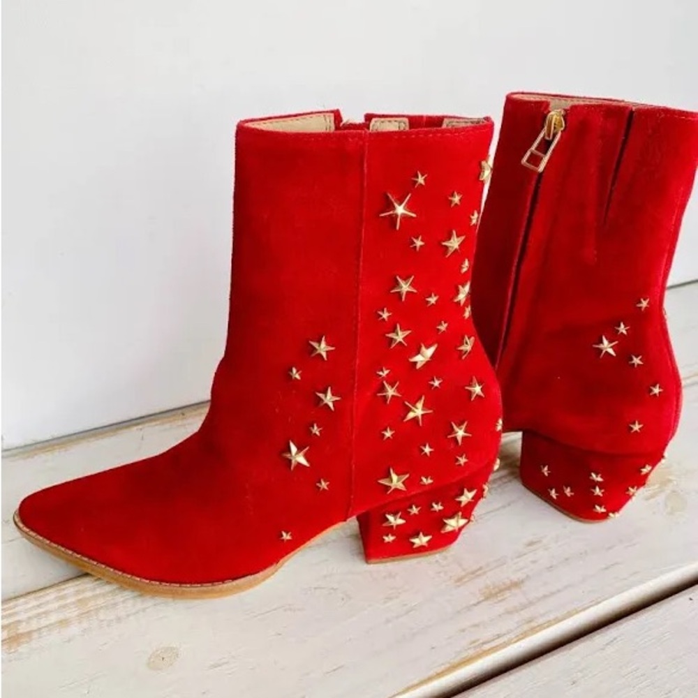 ♥️ GORGEOUS red suede Matisse Caty star boots ♥️